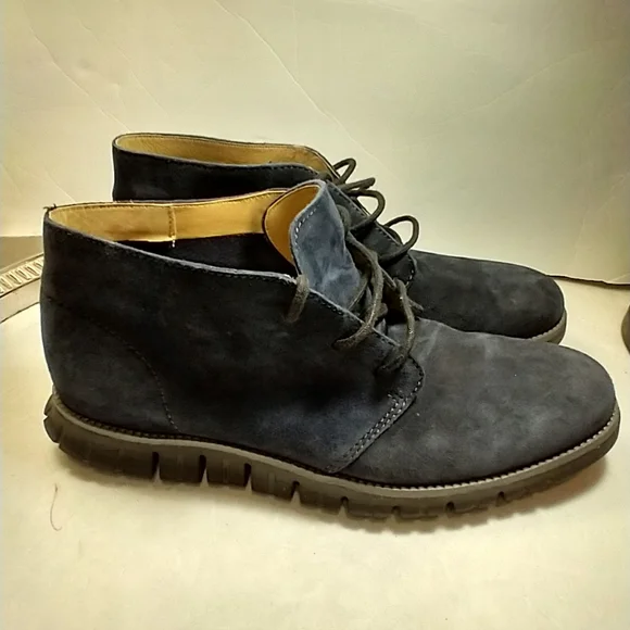 Cole Haan Zerogrand Blue Suede Chukka Boots Men's sz 11M. - Picture 2 of 10